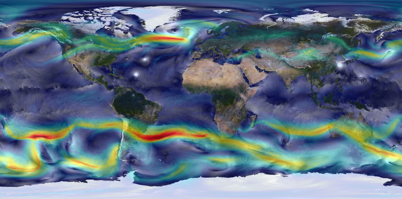 Illustration for article titled This is how the Earth's weather looks to a supercomputer